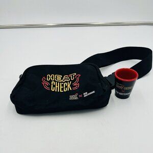 Hot Ones Show Fanny Pack and Shot Glass NWOT Black